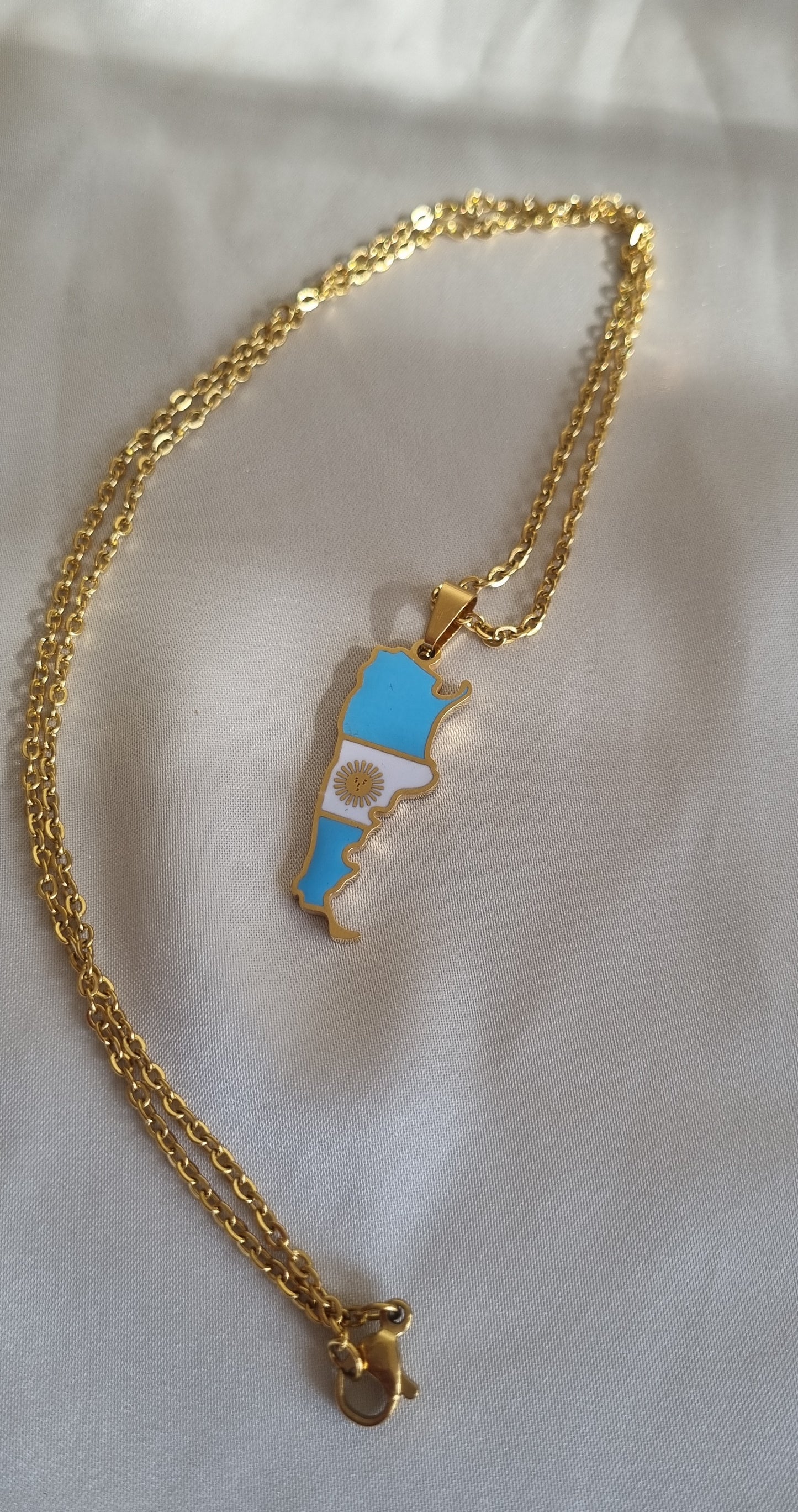 argentina map necklace