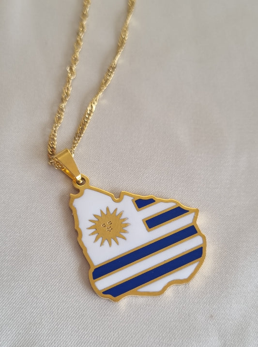 Uruguay Map Necklace