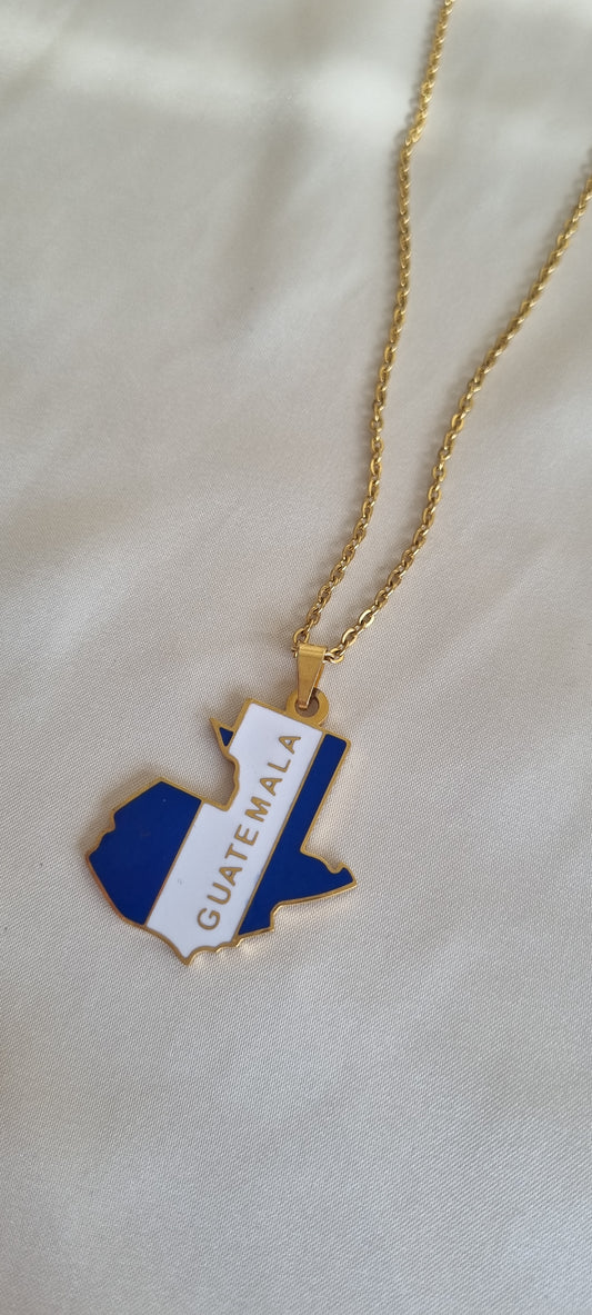 Guatemala Map Necklace