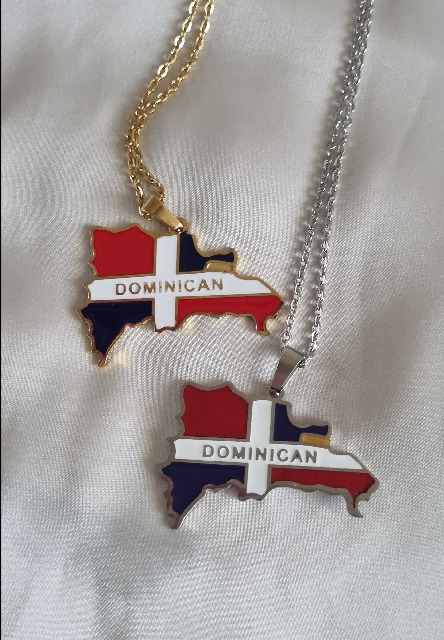 Dominican Republic Flag Necklace