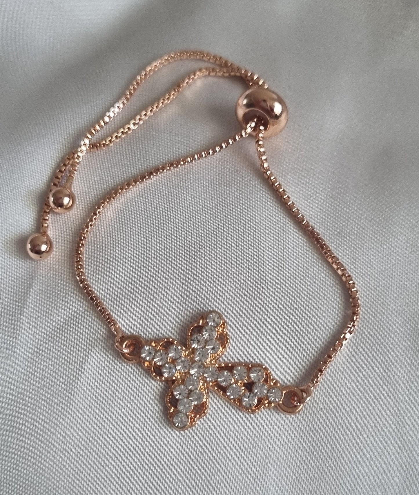 rose gold cross bracelet