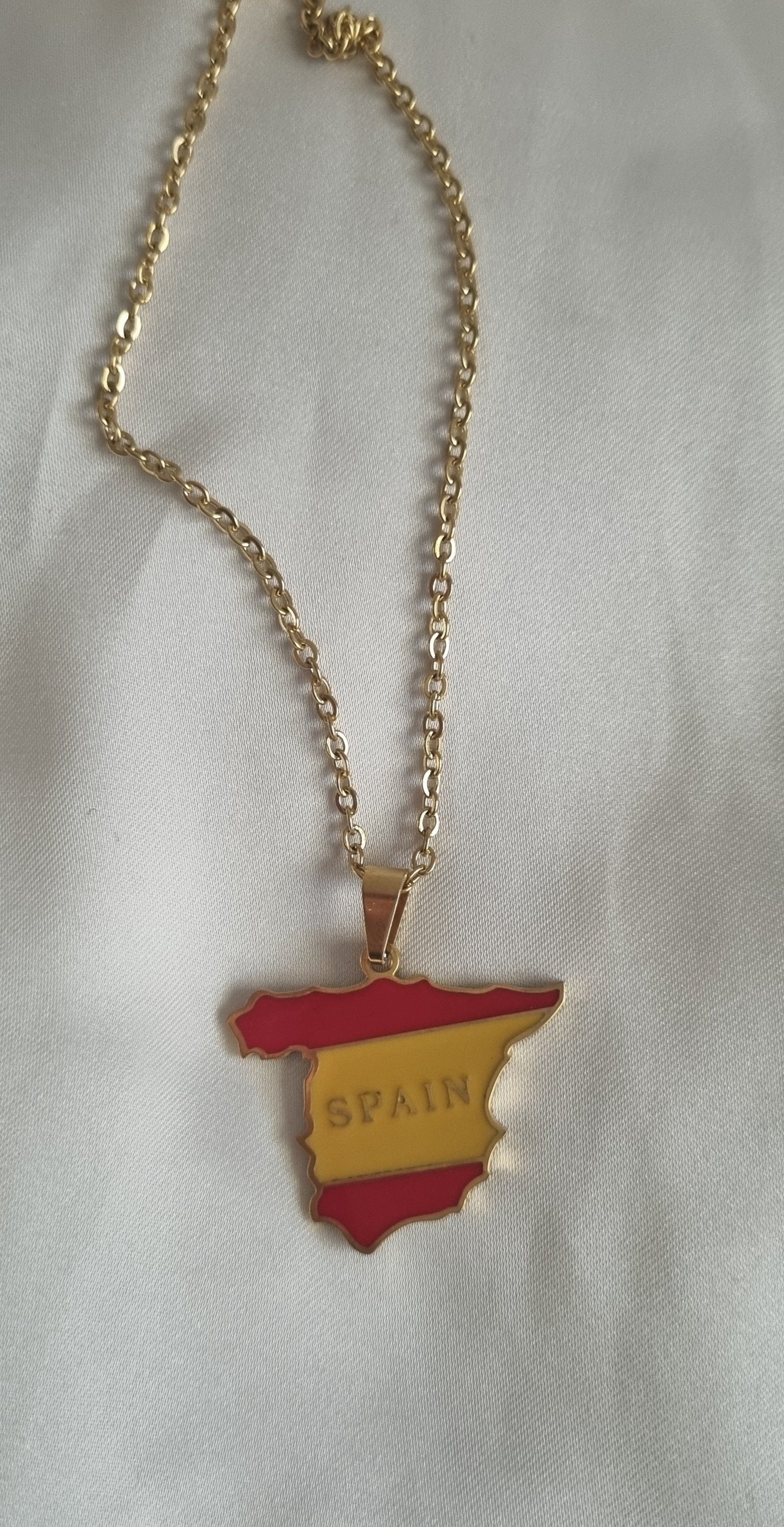 Spain Map Necklace