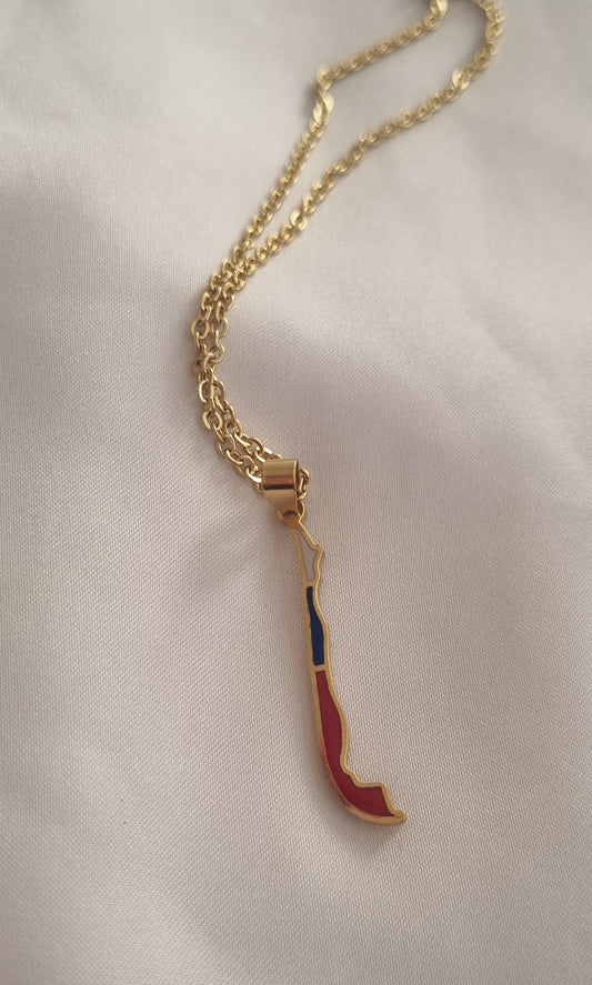 Chile Flag Necklace