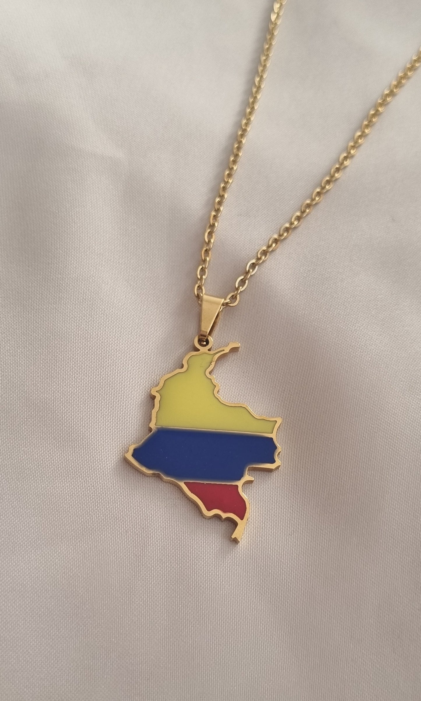 Colombia Flag Necklace