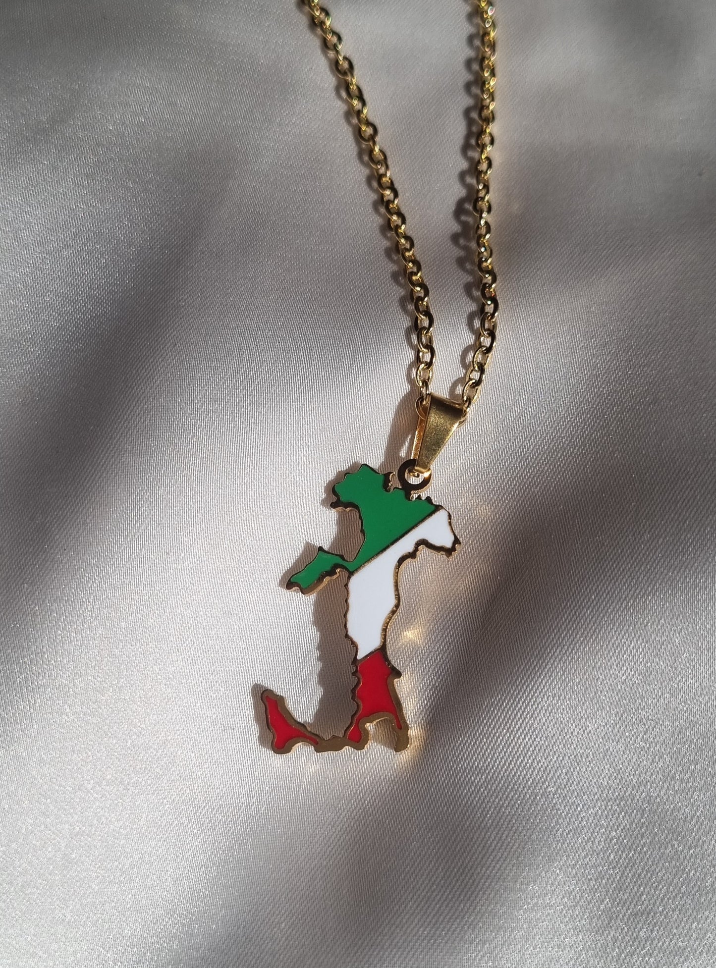 Italy Flag Necklace