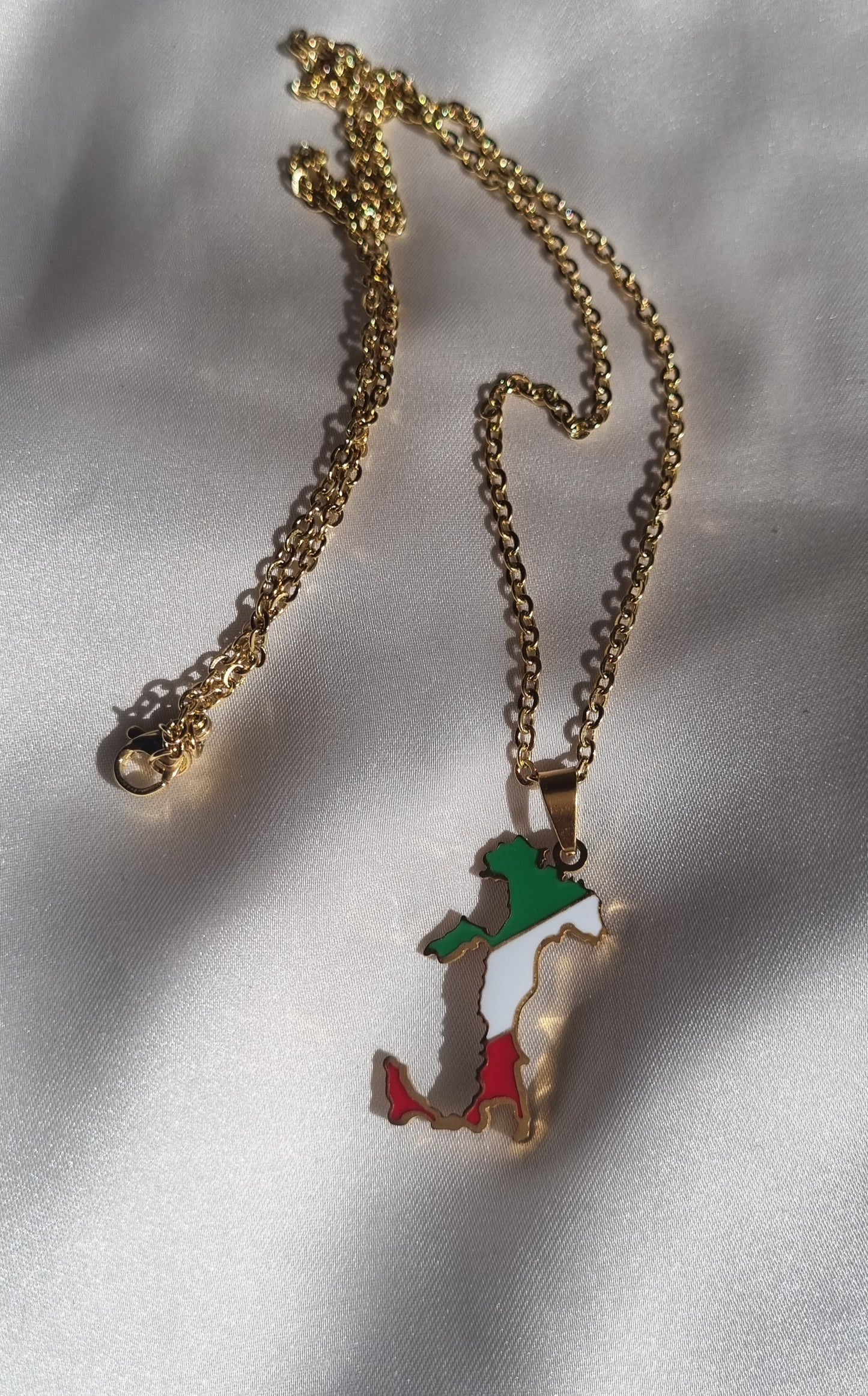 Italy Flag Necklace